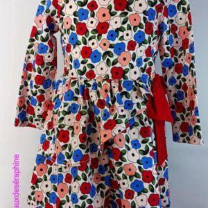 Robe coton imprimé floral