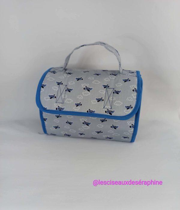 Trousse de toilette motif avion