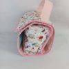 Trousse toilette rose motifs animaux de la jungle (2)